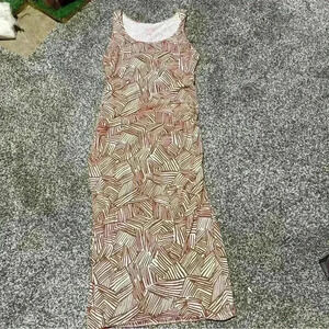 Isabel Maternity Ruched Long Printed Maxi Dress Size S